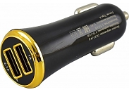 Автомобильное зарядное устройство SmartBuy TURBO 1x2.1A,1x1 А, черное,  2 USB (SBP-2020)